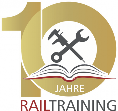 Jubiläumslogo der RailTraining GmbH